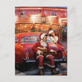Elvis och Marilyn jul Helg Vykort