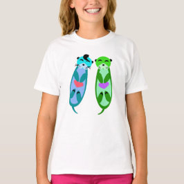 Elvis Otter & Friend med Hearts #2 T Shirt