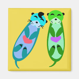 Elvis Otter och Friend med hearts Magnet