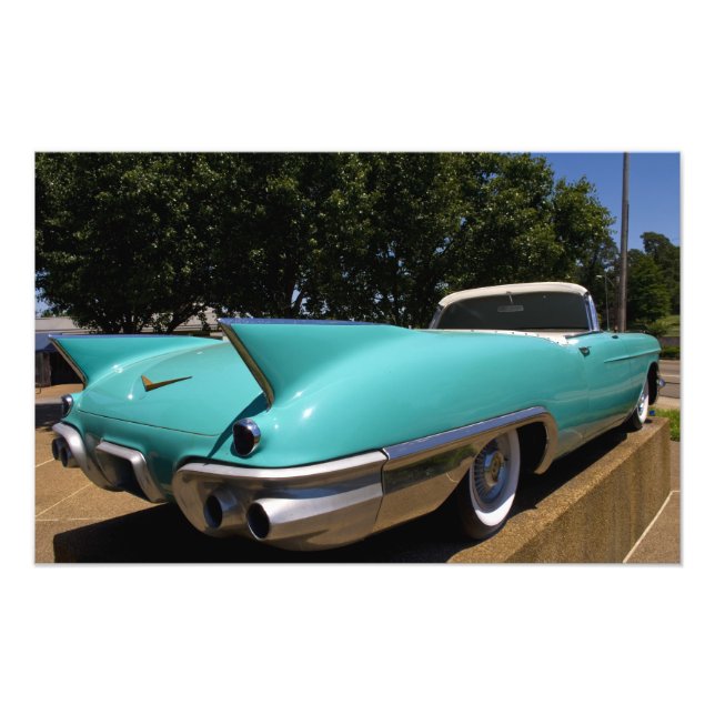 Elvis Presleys gröna cabriolet i Fototryck (Framsidan)