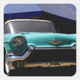 Elvis Presleys gröna cabriolet i Fyrkantigt Klistermärke