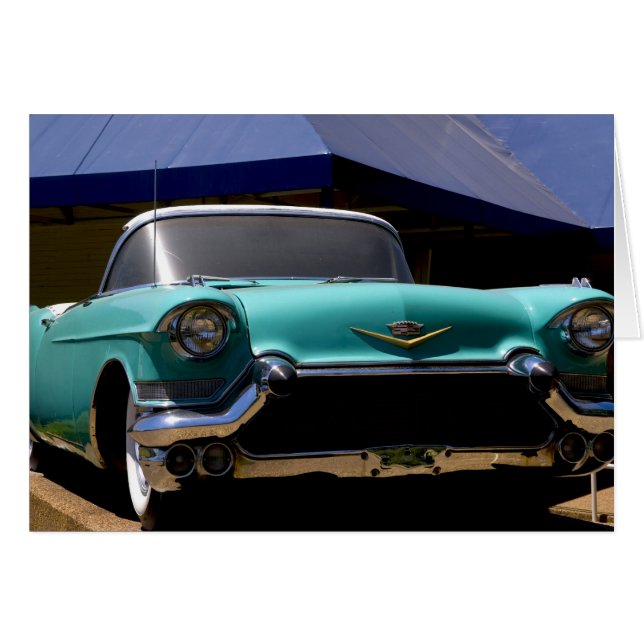 Elvis Presleys gröna cabriolet i Hälsningskort (Framsidan Horizontal)