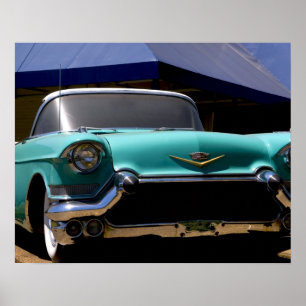 Elvis Presleys Grönt Cadillac Conversible in Poster