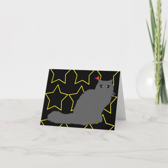 Elvis the cat/Live Kärlek Laugh Kort (Framsida)