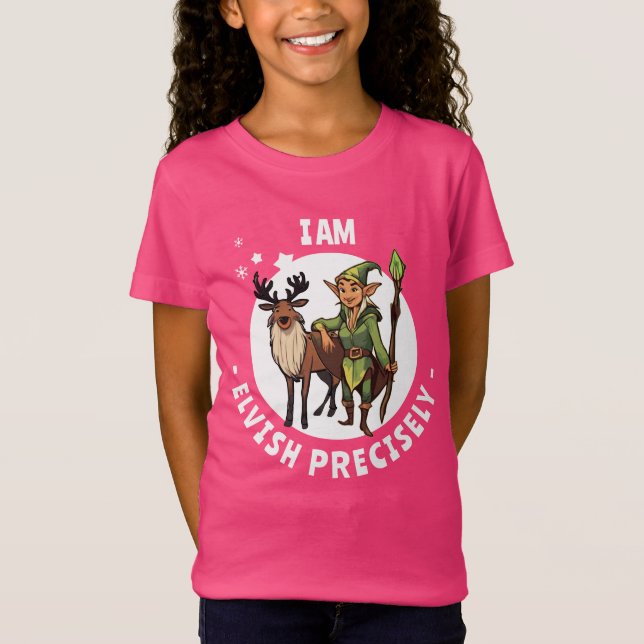 Elvish Kids Jul Elf T Shirt (Framsida)