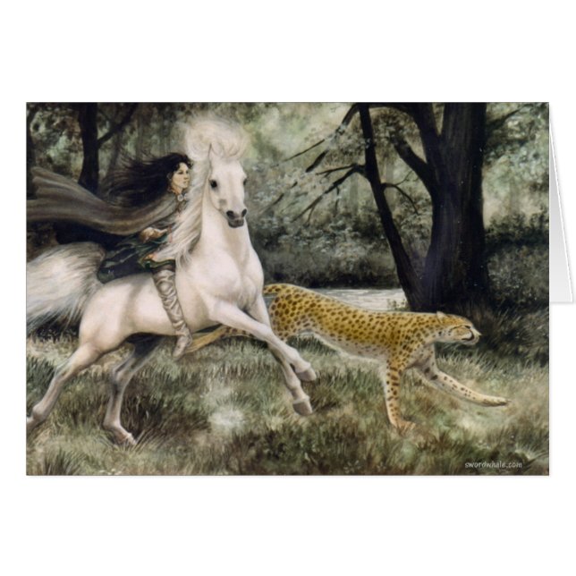 Elvish långt hälsningskort (Framsidan Horizontal)