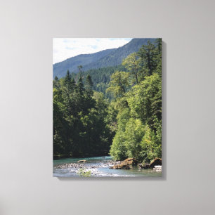 Elwha River i Sommaren Canvastryck