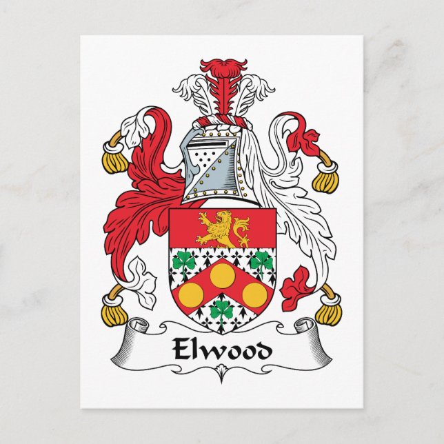 Elwood Family Crest Vykort (Framsida)