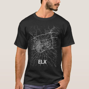 Elx stadskarta (det STORA TRYCKET) T Shirt