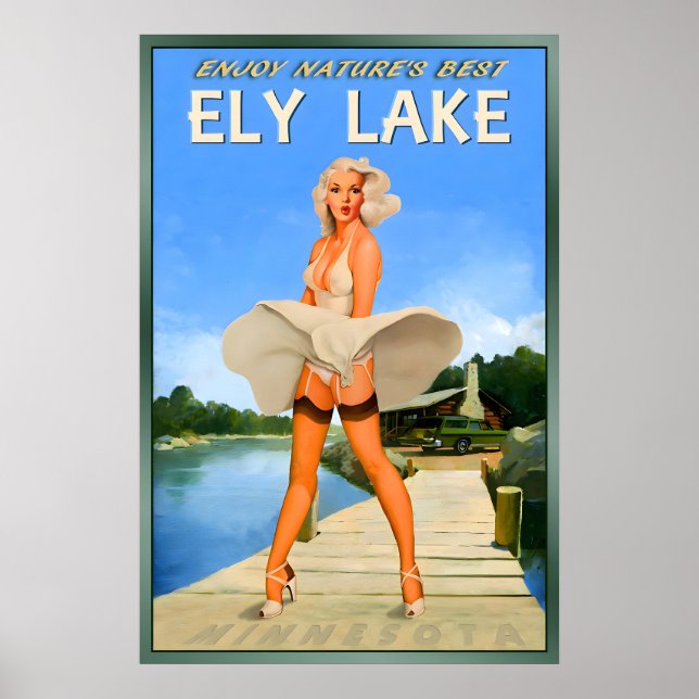 Ely Lake Minnesota Ny Marilyn Monroe Resa Poster (Framsidan)