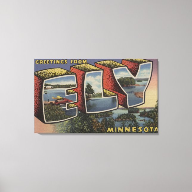 Ely, MinnesotaLarge Brev ScenesEly, MN Canvastryck (Framsida)