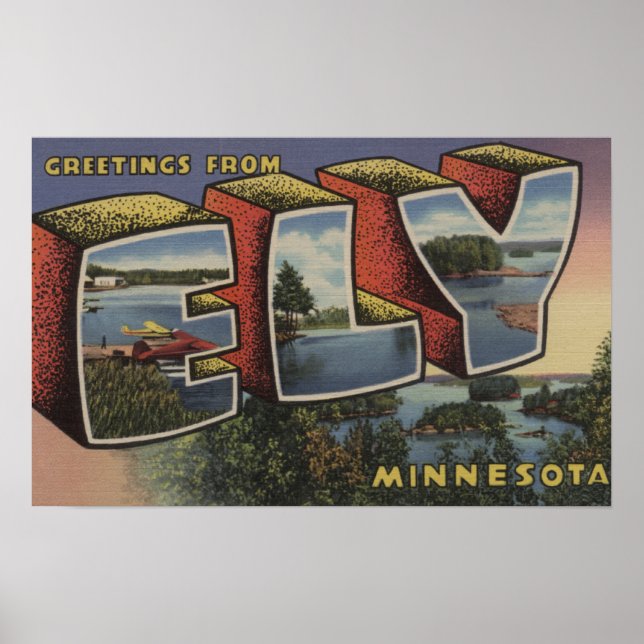 Ely, MinnesotaLarge Brev ScenesEly, MN Poster (Framsidan)