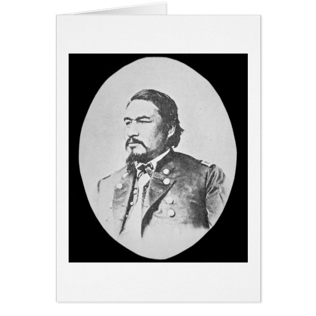 Ely Samuel Parker (1828-95) Senecachef och Feder Hälsningskort (Framsidan)