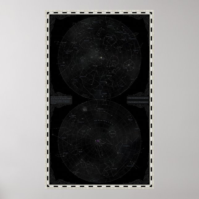 Elyden Constellation Chart Poster (Framsidan)