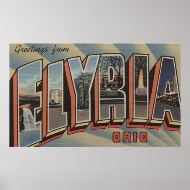 Elyria, OhioLarge Brev ScenesElyria, OH Poster (Framsidan)