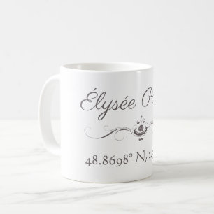 Élysée Palace Latitude Longitud Kaffemugg