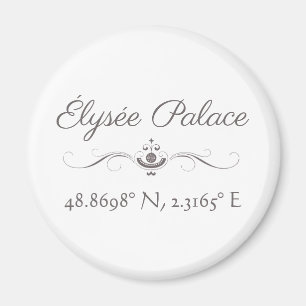 Élysée Palace Latitude Longitud Magnet