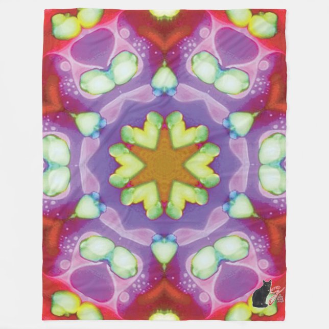 Elysium Kaleidoscope Fläskullblanka Fleecefilt (Framsidan)