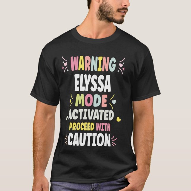 ELYSSA Personlig present för kvinnor Anpassad ELYS T Shirt (Framsida)
