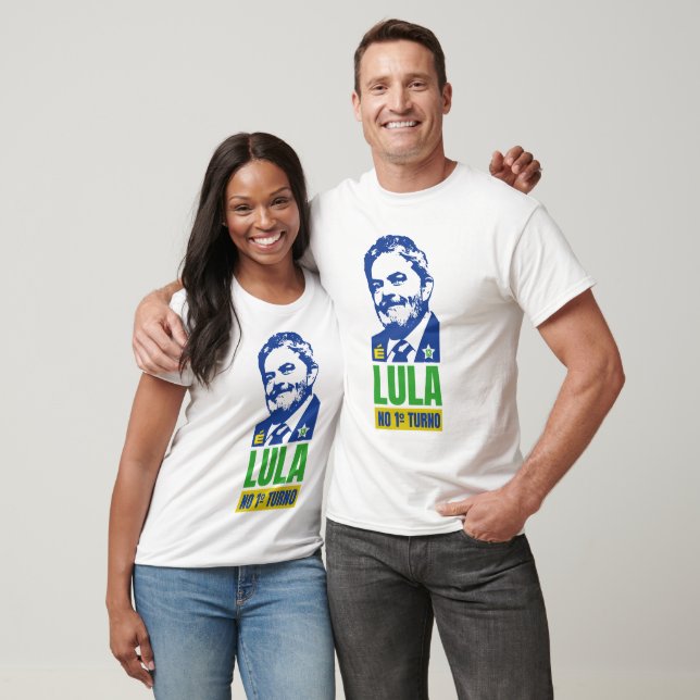 Em 2022 é Lula no primeiro turno eleições Brasil T Shirt (Unisex)