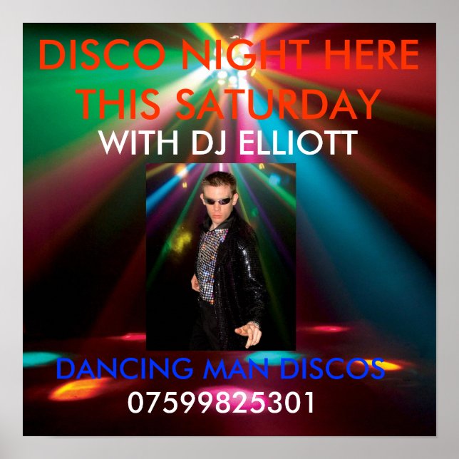 EM_ADJ-EPSILON_FX, d man, DANCING MAN DISCOS, D... Poster (Framsidan)