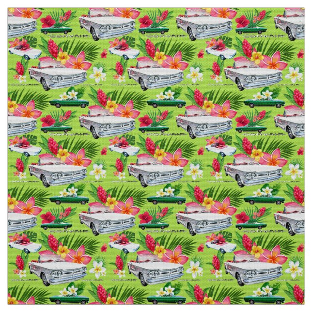 Em-cabrioletCorvair-grönt Tyg (Provkarta)