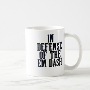 Em Dash-tecken Fan Redaktör Läsare Författare Engl Kaffemugg