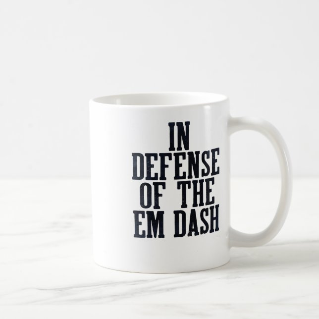 Em Dash-tecken Fan Redaktör Läsare Författare Engl Kaffemugg (Höger)