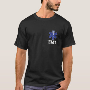EM EMS Sjukvårdare Thin White Line Two Sided EMT G T Shirt