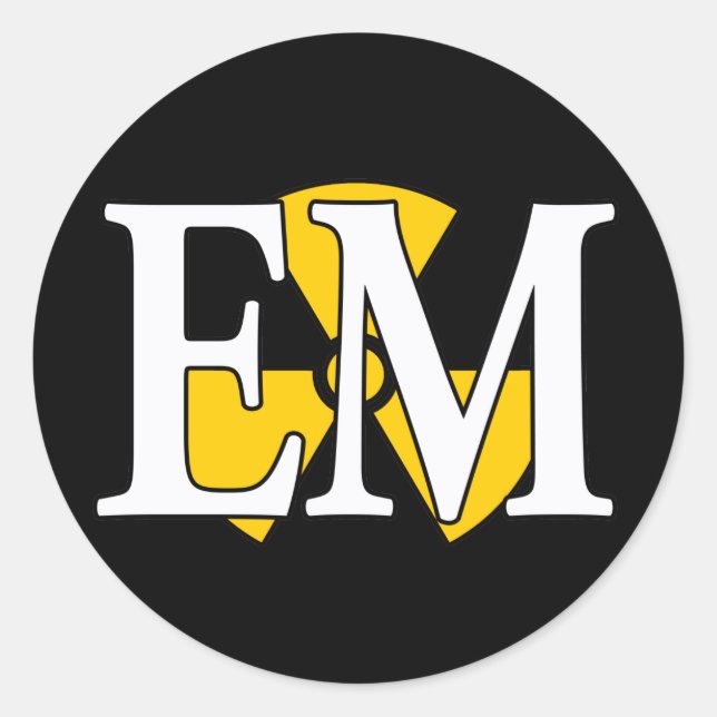 EM Navy Nuke Runt Klistermärke (Framsida)