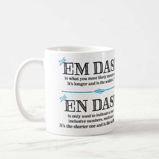 Em rusar gåvor för grammatikmugginterpunktion för kaffemugg (Vänster)