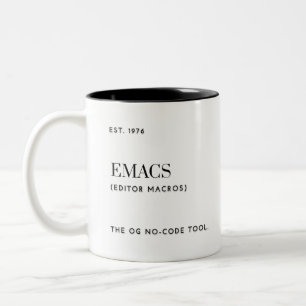 Emacs - OG-koden Verktyg Två-Tonad Mugg