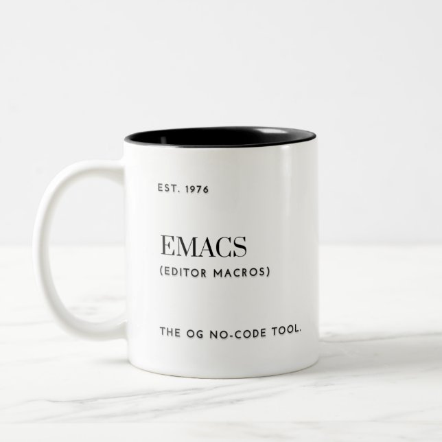 Emacs - OG-koden Verktyg Två-Tonad Mugg (Vänster)