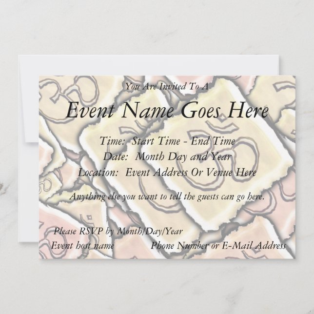 Emalj belägger med tegel Om (Aum) Inbjudningar (Framsida)