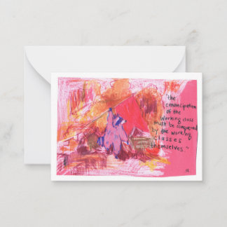 Emancipation Marx Raccoon Anteckningskort