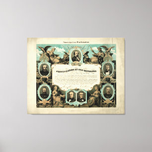Emancipation Proclamation by E. Känn (1865) Canvastryck