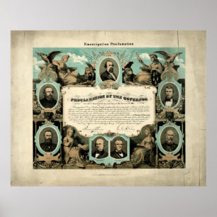 Emancipation Proclamation by E. Känn (1865) Poster