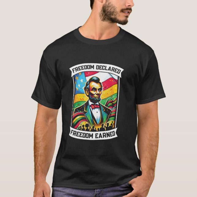 Emancipation Proklamation African American Junetee T Shirt (Framsida)