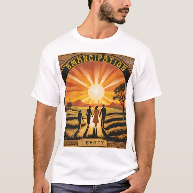 "Emancipation Sunrise" T-Shirt - Firande Freedom (Framsida)
