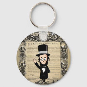 Emancipationkungörelse och ärliga Abe Lincoln Nyckelring