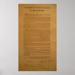 Emancipationkungörelse typsatt 1864 poster