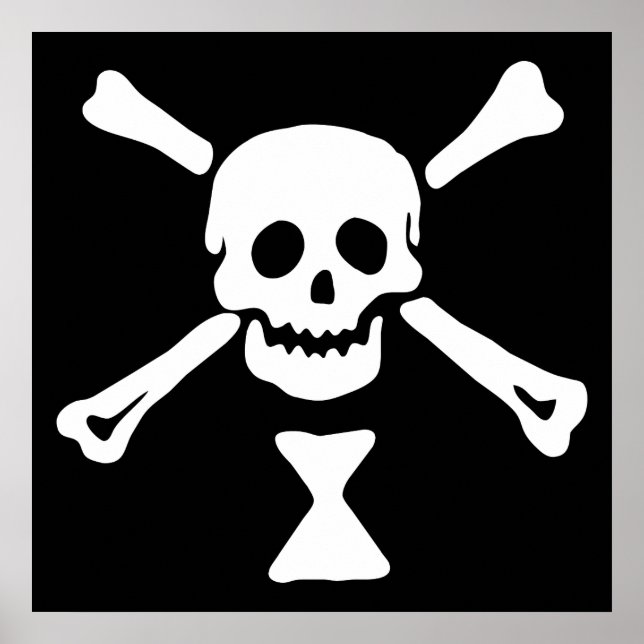 Emanuel Wynne Pirat Flagga Jolly Roger Poster (Framsidan)
