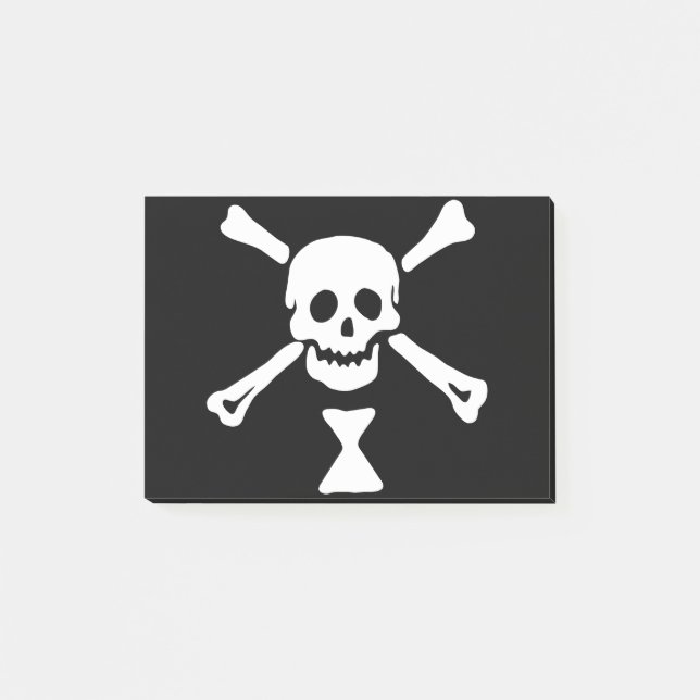 Emanuel Wynne Piratflagga Jolly Roger Post-it Block (Framsida)