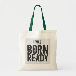 EMAT Tote Bag - "Jag föddes i Redot" Påstående Tygkasse