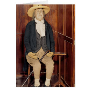 Embalmed förkroppsligar av Jeremy Bentham Hälsningskort