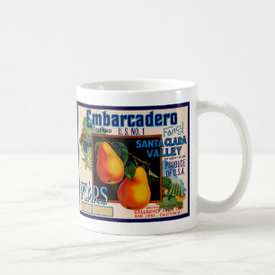 Embarcadero utsmyckade Santa Clara Pears Kaffemugg