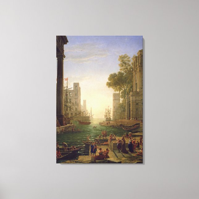 Embarkation of St. Paula Romana at Ostia, 1637-39 Canvastryck (Framsida)