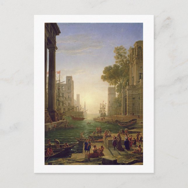 Embarkation of St. Paula Romana at Ostia, 1637-39 Vykort (Framsida)