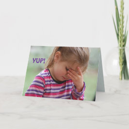 EMBARRASSED BELAGT BIRTHDAY-KORT TACK KORT