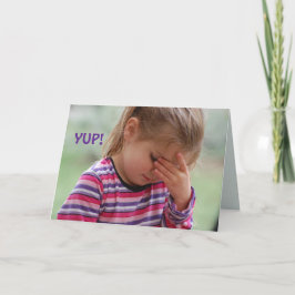 EMBARRASSED BELAGT BIRTHDAY-KORT TACK KORT